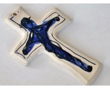 modrý keramický kríž
